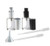 Perfume Fine Mist Atomizers, Round Glass Bottle, Grand Parfums Black and Matte Silver Fine Mist Sprayer 1/2 Oz -15ml Set of 2 1 of Each Color