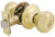 Master Lock CAC0303 Residential Knob Lockset, Modified Ball Knob, Privacy Lock, Polished Brass