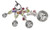 Ganz 4-Piece Measuring Spoons Set - Colorful Flower Bouquet