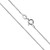 MIA SARINE 060 Gauge 30 Inch Rhodium Plated Sterling Silver Box Chain Italian Necklace for Women  30 Inches