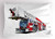 Ambesonne Truck Pillow Sham, Firetruck Speeding to Danger Illustration Emergency Services Theme 911 Cartoon, Decorative Standard Size Printed Pillowcase, 26inch  X 20inch , Blue Grey Red