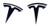 Custom Cut Graphics Logo Decal Wrap for Tesla Model 3, 2 pc-Set Satin Black
