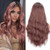 Baruisi Ombre Pink Wig Long Curly Wavy Synthetic Dark Roots Wigs for Women Middle Part Costume Cosplay Wig 25inch