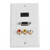 Jimdary 3-in-1 Multimedia Outlet Panel, ABS Outlet Socket, Durable for Home Office Hotel