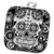 3D Rose Geometric Sugar Skull Pot Holder, 8 x 8