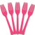 Extra Heavy Weight Plastic Forks  20ct Bright Pink