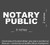 4x NOTARY PUBLIC Sticker Office Business Vinyl Decal Door Window Sign Title Clerk Red