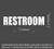 4x RESTROOM SIGN Vinyl Sticker Business/Office/Window/Door Decal Silver
