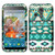 HR Wireless Kyocera Hydro Icon 6730 Rubberized Design Cover - Retail Packaging - Mint Green Aztec