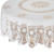 Miles Kimball White Vinyl Lace Tablecloth - 70inch  Round