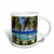 3dRose mug_173296_2 Tropical Day Scene with Swaying Palm Trees and Glimpses of Blue Ocean Ceramic Mug, 15-Ounce