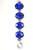 Brilliant Rich Cobalt Blue Faceted Glass Ceiling Fan Pull / Light Pull Chain