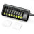 RayHom AAA Rechargeable Batteries with Charger - 8 Bay Rechargeable Charger for AA AAA Ni-MH Ni-Cd Rechargeable Batteries with 1100mAh AAA Rechargeable Batteries 8 Pack
