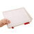 Transparent Storage Box Clear Plastic Document Paper Filling Case A4 File Box - Red ruiycltd