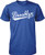 NOFO Clothing Co Brooklyn Script Baseball Font Men's T-Shirt, XXL Royal
