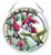 Amia Ruby Hummingbird Dance Glass Circle Suncatcher