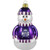 NBA Sacramento Kings Blown Glass Snowman Ornament