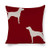 Yilooom Throw Pillow Covers, Vizsla Dog Silhouettes Pattern Red and White Throw Pillow Cases Cotton Linen Pillowcase Cushion Cover Home Office Car Decor Square 26x26 Inch