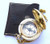 ANTIQUECOLLECTION Handmade Brass Push Open Compass On Chain with Leather Case, Pocket Compass for Hiking and Camping