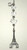 Silvery Eiffel Tower with Clear Faceted Glass Ceiling Fan Pull Chain