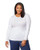 Womens Lightweight Baselayer Crew Top, White, Size Medium