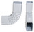 2x3 and 3x4 - Downspout Gutter Elbows - Choose from 30 Degree, 45 Degree, 75 Degree 90 Degree 90 Degree, Style B, 3x4, Low Gloss White