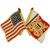 EagleEmblems P14818 Pin Flag,USA/Uscg,SM (1'')