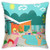 BJfuda Throw Pillow Covers 18x18 Inches,Sofa Square Decorative Throw Pillow Case Pink Palm Gay Pool Springs Mid Century Modern