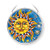 Amia Celestial, Small Circle Glass Suncatcher, Multicolored
