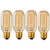 WONFAST Vintage Edison Light Bulb, E26 40W T45 Antique Edison Tubular Clear Glass Tungsten Filament Bulb for Home Light Fixtures Decorative, Dimmable Pack of 4