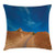 Ambesonne Beach Pathway Throw Pillow Cushion Cover, Wooden Road in The Sand Dunes Wilderness Idyllic Landscape, Decorative Square Accent Pillow Case, 16inch  X 16inch , Blue Pale Brown