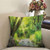 prunushome Forest Throw Pillow Covers Stream Cascade in Tropical Forest Among Trees Jungle Woodland Serene Landscape Nap Pillowcase Brown Lime Green Super Soft Breathable  14 x 14 inch