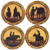 Thirstystone Stoneware Coaster Set, Cowboys