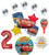 Cars Lightning McQueen 2nd Birthday Party Supplies Sing A Tune Balloon Bouquet Decorations