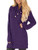 ETCYY Women's Long Sleeve Pullover Sweatshirt Button Cowl Neck Casual Tunic Tops Purple