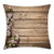 Ambesonne Rustic Throw Pillow Cushion Cover, Spring Flowering Tree Branch on Weathered Wooden Blooming Orchard Image, Decorative Square Accent Pillow Case, 18inch  X 18inch , Pink Brown Green