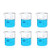 Maccx 17oz500ml Sturdy Glass Beaker, 3.3 Borosilicate Griffin Low Form with Printed Graduation, Pack of 6, BKL500-006