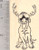 Rudolph The Red-Nosed Pitbull, Christmas Dog Reindeer Rubber Stamp
