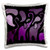 3dRose Funny Calico Cat Playing Red Cello Pillow Case 16 x 16