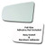 Mirror Glass plus  Full Size Adhesive Pad for 1994-1999 Cadillac DeVille Driver Side Replacement