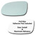 Mirror Glass plus  Full Size Adhesive Pad for 1998-2005 Mercedes-Benz CLK320 Driver Side Replacement
