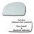 Mirror Glass plus  Full Size Adhesive Pad for 2003-2006 Hyundai Accent Driver Side Replacement