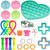 zuoshini Sensory Fidget Toys Set Mochi Squishy/Stretchy String/Flippy Chain/Marble Mesh/Squeeze Bean/ Bundle Sensory Therapy Toys for ADHD Autism Stress Anxiety