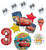 Cars Lightning McQueen 3rd Birthday Party Supplies Sing A Tune Balloon Bouquet Decorations