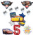 Disney Pixar Cars inch 3inch  5th Birthday Party Supplies and Balloon Decorations