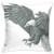 Home Decor Throw Pillow Cushion Cover,Black and White Pencil Drawing Style Eagle with Detailed Features Wild Nature,Decorative Square Accent Pillow Case,18 X18 Inches