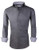Esabel.C Men's Dress Shirts Long Sleeve Regular Fit Business Casual Button Down Shirts Charcoal Grey M