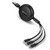 Multi USB Retractable Charging Cable 3A Retractable USB C Cable Retractable Fast Charger Cord with Phone Type C Micro USB Connector for Phone/Samsung Galaxy,Huawei,LG,Tablet and More Black