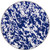 Enamelware - Cobalt Blue Swirl Pattern - 8.5 Inch Sandwich Plate