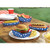 Amscan 370380 Festive Red White and Blue Assorted Patriotic Food Trays Multi sizes Multicolor